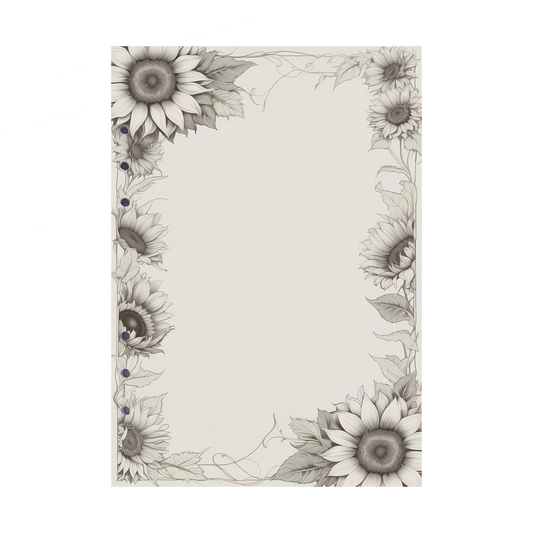 DIN A5 Ringbucheinlagen 6-fach Lochung mit Motiv | Bild Sunflower 24