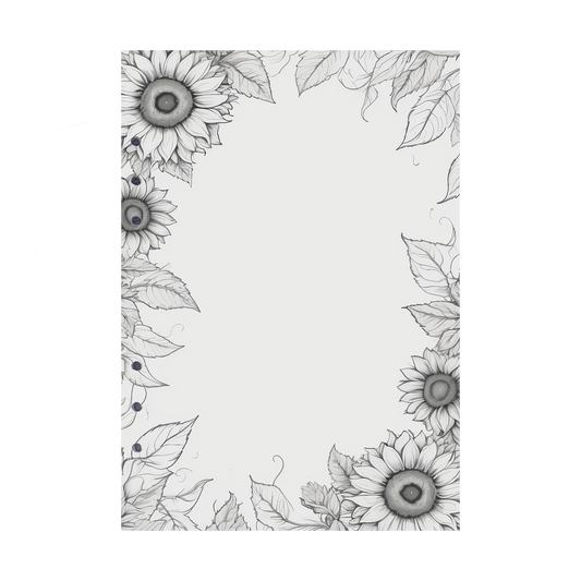 DIN A5 Ringbucheinlagen 6-fach Lochung mit Motiv | Bild Sunflower 25