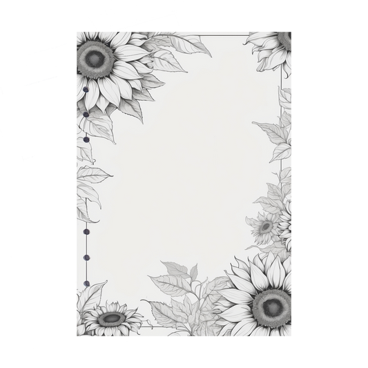 DIN A5 Ringbucheinlagen 6-fach Lochung mit Motiv | Bild Sunflower 26