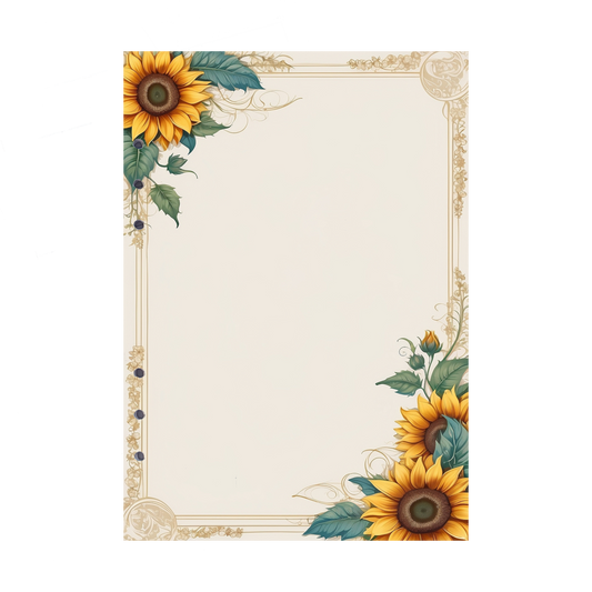 DIN A5 Ringbucheinlagen 6-fach Lochung mit Motiv | Bild Sunflower 27