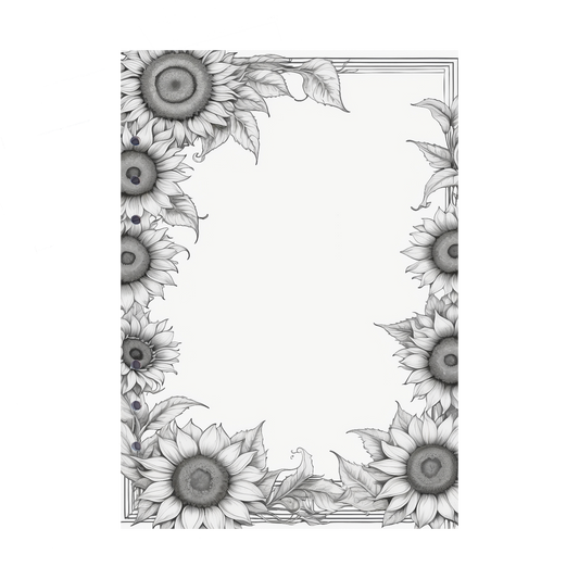 DIN A5 Ringbucheinlagen 6-fach Lochung mit Motiv | Bild Sunflower 28