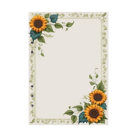 DIN A5 Ringbucheinlagen 6-fach Lochung mit Motiv | Bild Sunflower 30