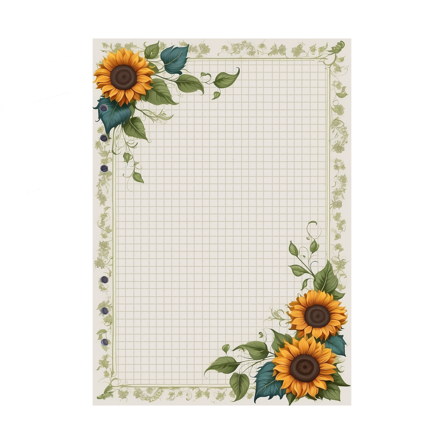 DIN A5 Ringbucheinlagen 6-fach Lochung mit Motiv | Bild Sunflower 30