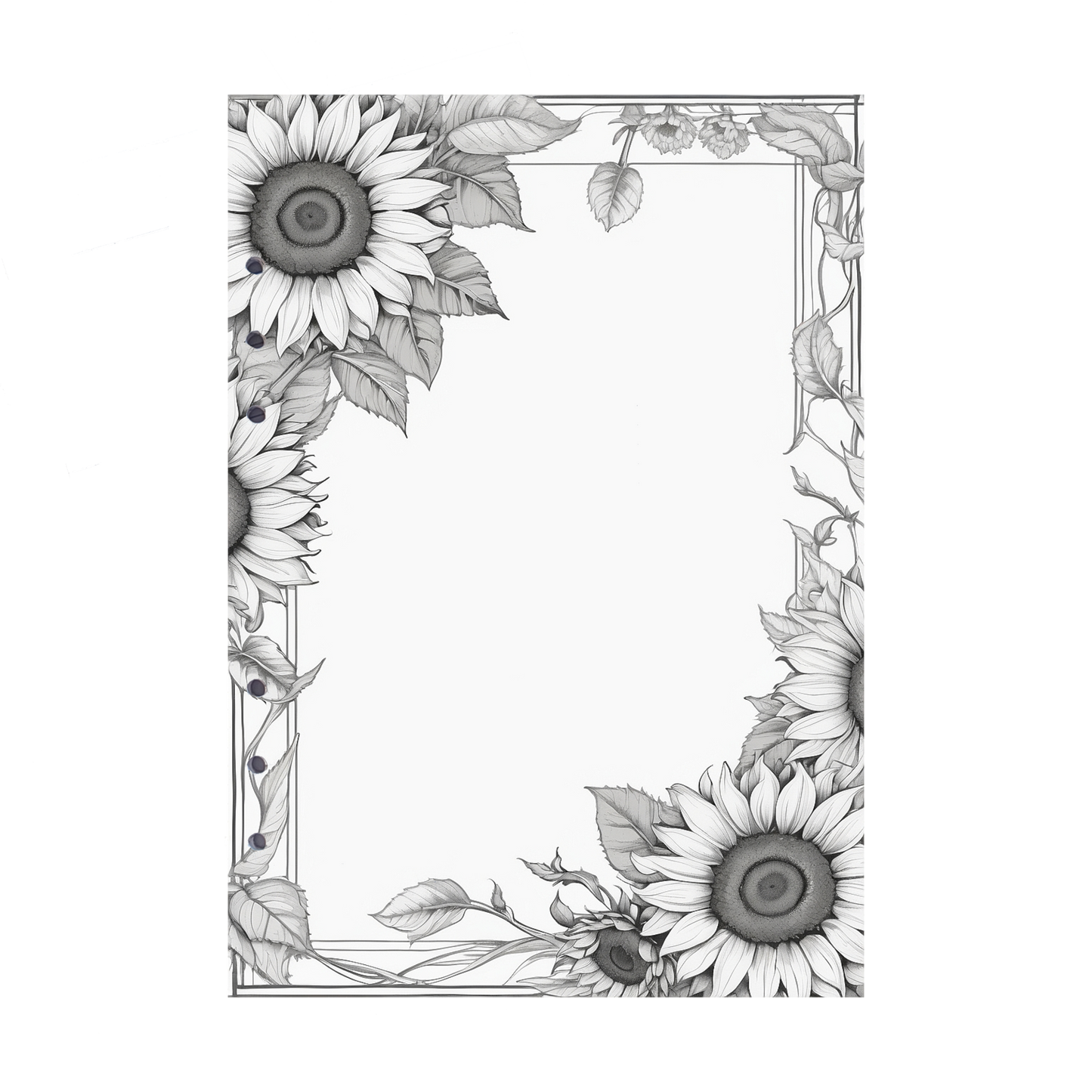 DIN A5 Ringbucheinlagen 6-fach Lochung mit Motiv | Bild Sunflower 31