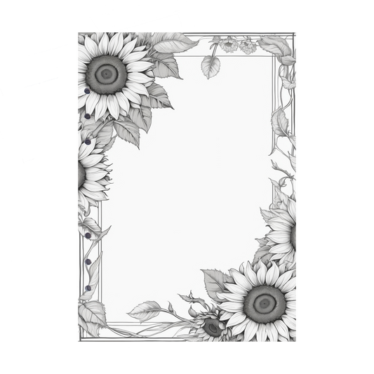 DIN A5 Ringbucheinlagen 6-fach Lochung mit Motiv | Bild Sunflower 31