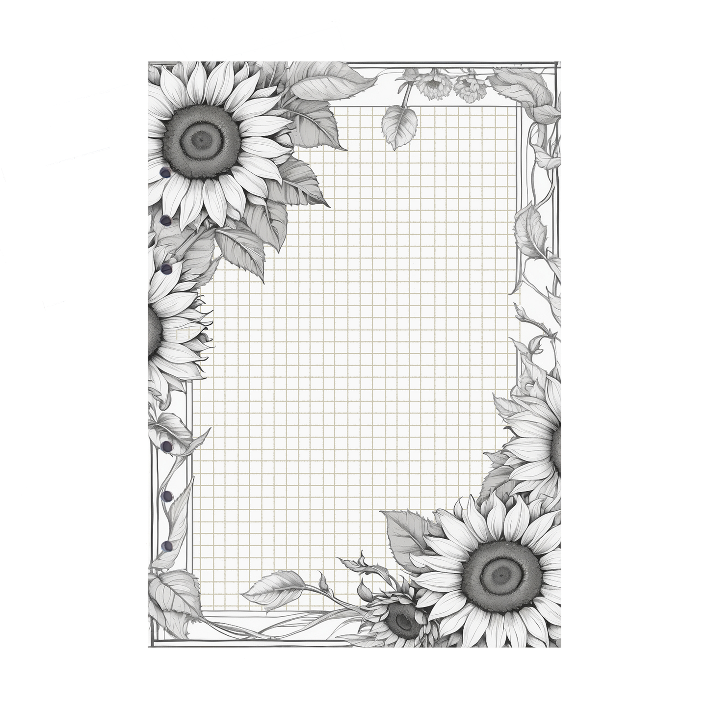 DIN A5 Ringbucheinlagen 6-fach Lochung mit Motiv | Bild Sunflower 31