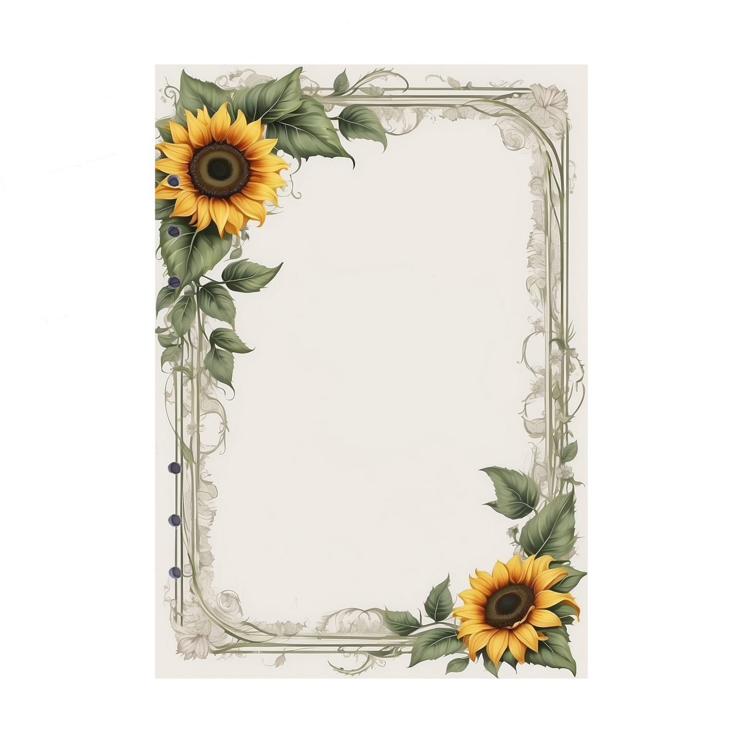 DIN A5 Ringbucheinlagen 6-fach Lochung mit Motiv | Bild Sunflower 32