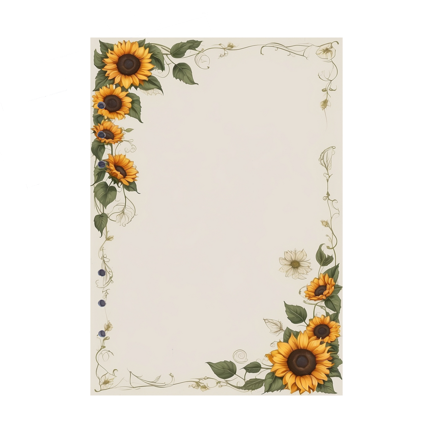 DIN A5 Ringbucheinlagen 6-fach Lochung mit Motiv | Bild Sunflower 33