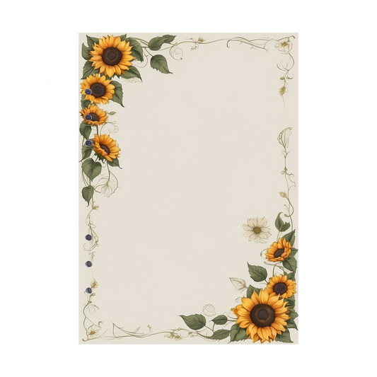 DIN A5 Ringbucheinlagen 6-fach Lochung mit Motiv | Bild Sunflower 33