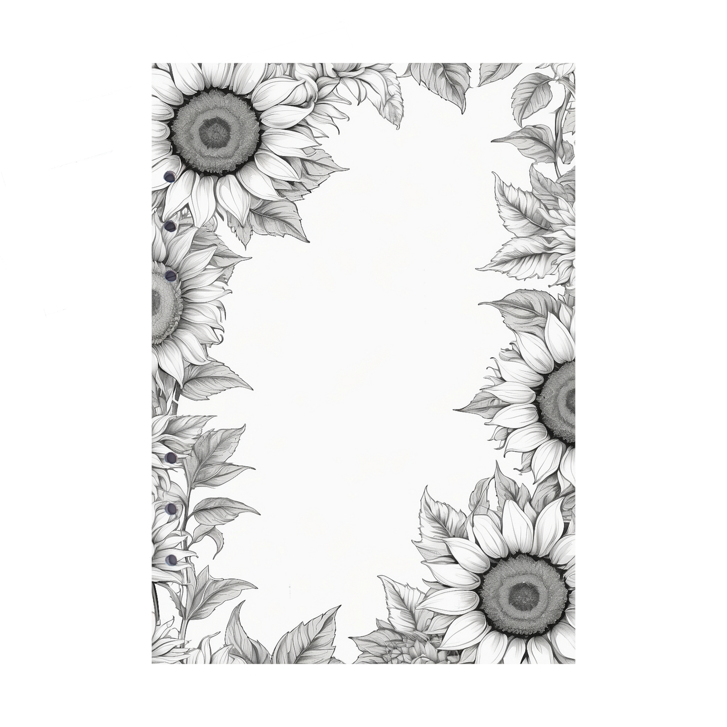 DIN A5 Ringbucheinlagen 6-fach Lochung mit Motiv | Bild Sunflower 34