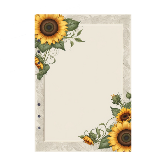 DIN A5 Ringbucheinlagen 6-fach Lochung mit Motiv | Bild Sunflower 35