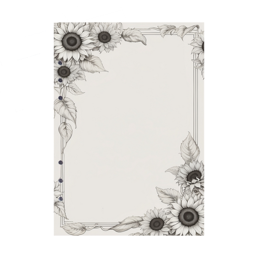 DIN A5 Ringbucheinlagen 6-fach Lochung mit Motiv | Bild Sunflower 36