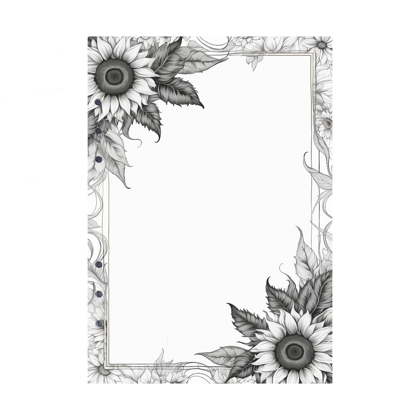 DIN A5 Ringbucheinlagen 6-fach Lochung mit Motiv | Bild Sunflower 38