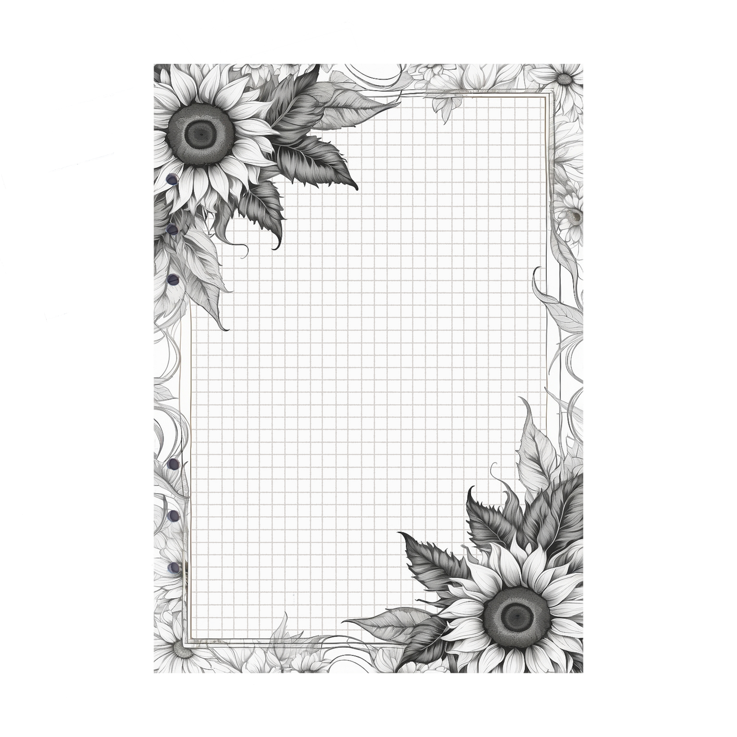 DIN A5 Ringbucheinlagen 6-fach Lochung mit Motiv | Bild Sunflower 38