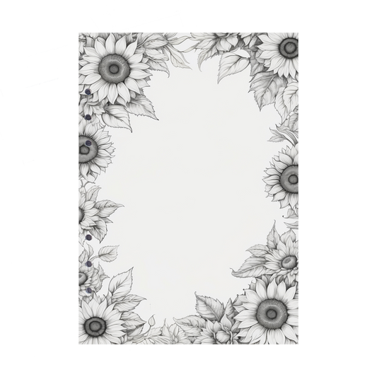 DIN A5 Ringbucheinlagen 6-fach Lochung mit Motiv | Bild Sunflower 4