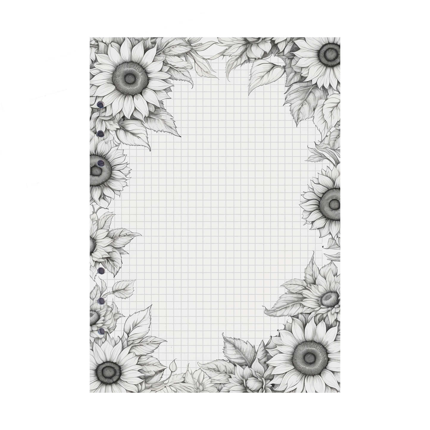 DIN A5 Ringbucheinlagen 6-fach Lochung mit Motiv | Bild Sunflower 4