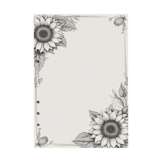 DIN A5 Ringbucheinlagen 6-fach Lochung mit Motiv | Bild Sunflower 41