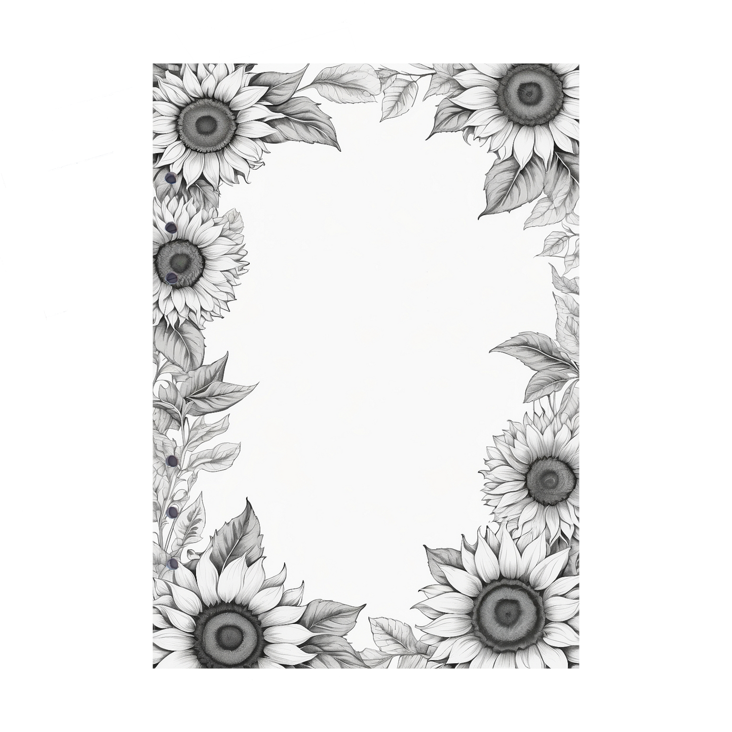 DIN A5 Ringbucheinlagen 6-fach Lochung mit Motiv | Bild Sunflower 42