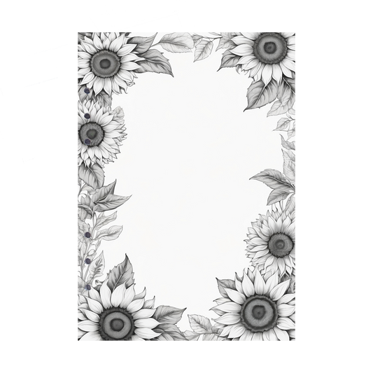 DIN A5 Ringbucheinlagen 6-fach Lochung mit Motiv | Bild Sunflower 42