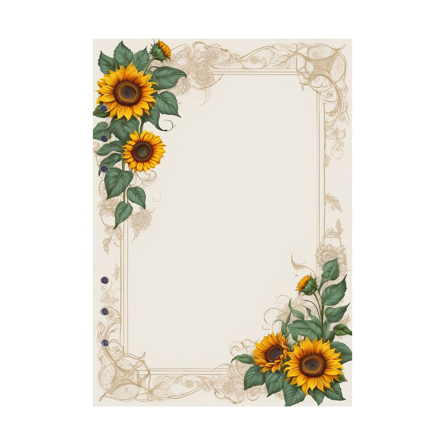 DIN A5 Ringbucheinlagen 6-fach Lochung mit Motiv | Bild Sunflower 43