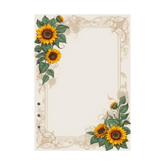 DIN A5 Ringbucheinlagen 6-fach Lochung mit Motiv | Bild Sunflower 43