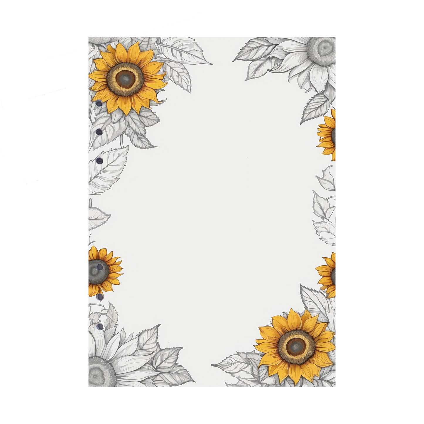 DIN A5 Ringbucheinlagen 6-fach Lochung mit Motiv | Bild Sunflower 44