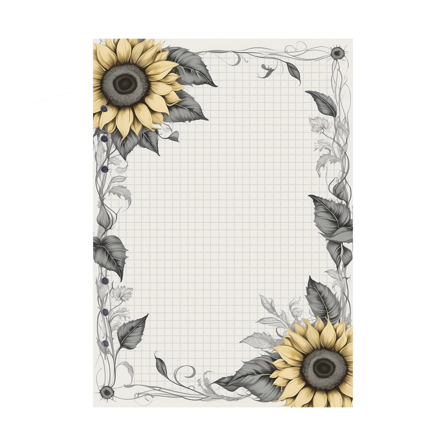 DIN A5 Ringbucheinlagen 6-fach Lochung mit Motiv | Bild Sunflower 45