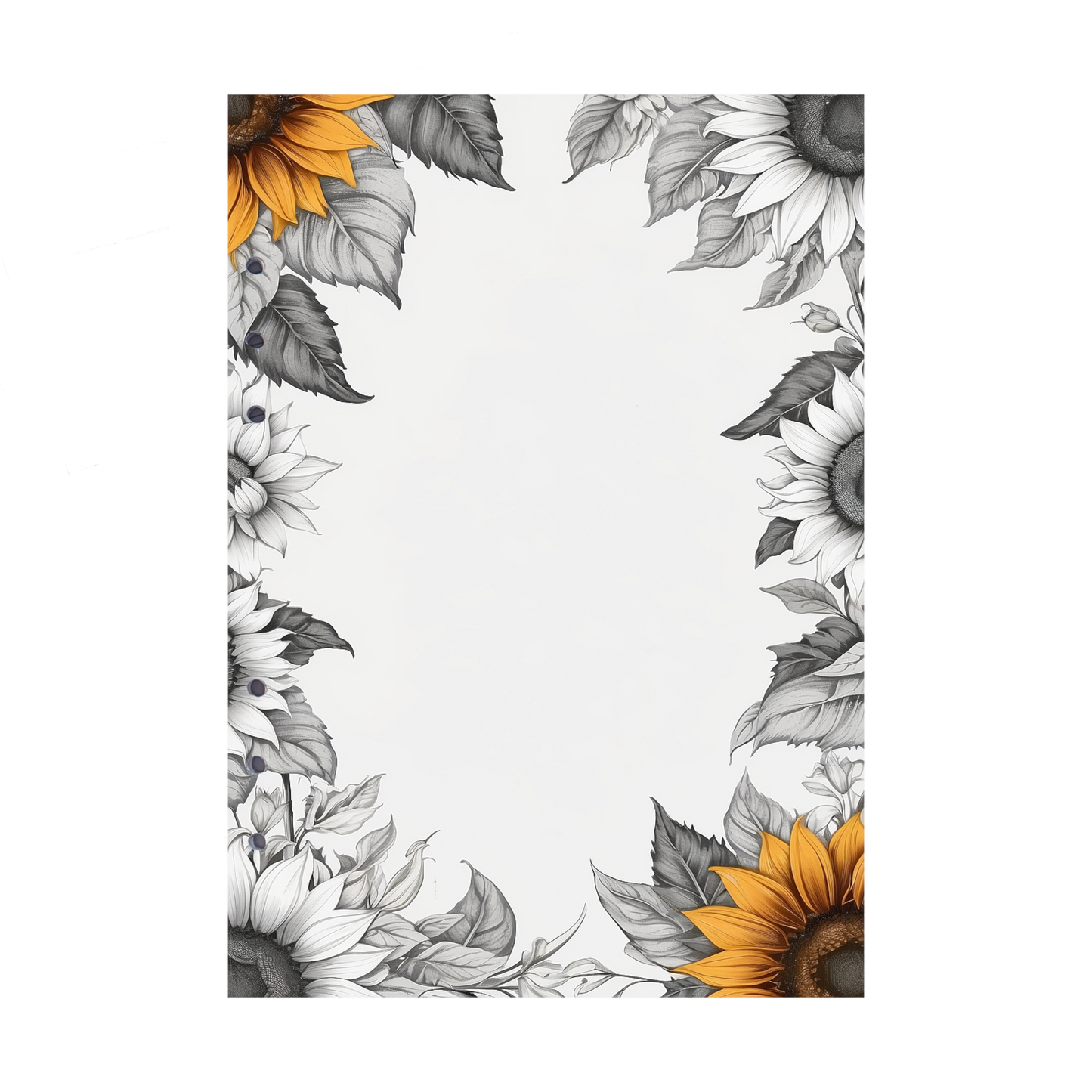DIN A5 Ringbucheinlagen 6-fach Lochung mit Motiv | Bild Sunflower 46