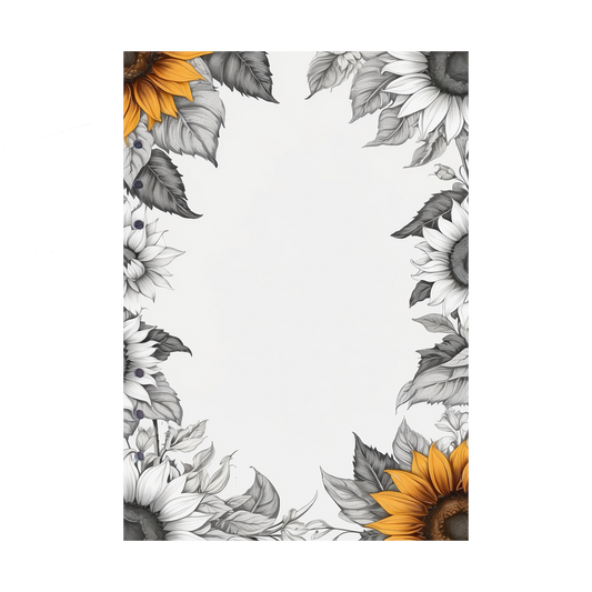 DIN A5 Ringbucheinlagen 6-fach Lochung mit Motiv | Bild Sunflower 46