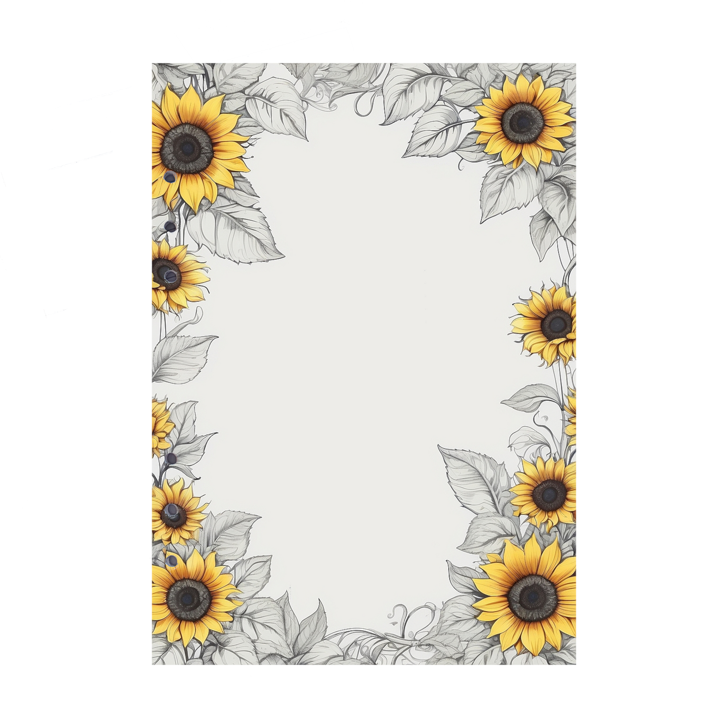 DIN A5 Ringbucheinlagen 6-fach Lochung mit Motiv | Bild Sunflower 47