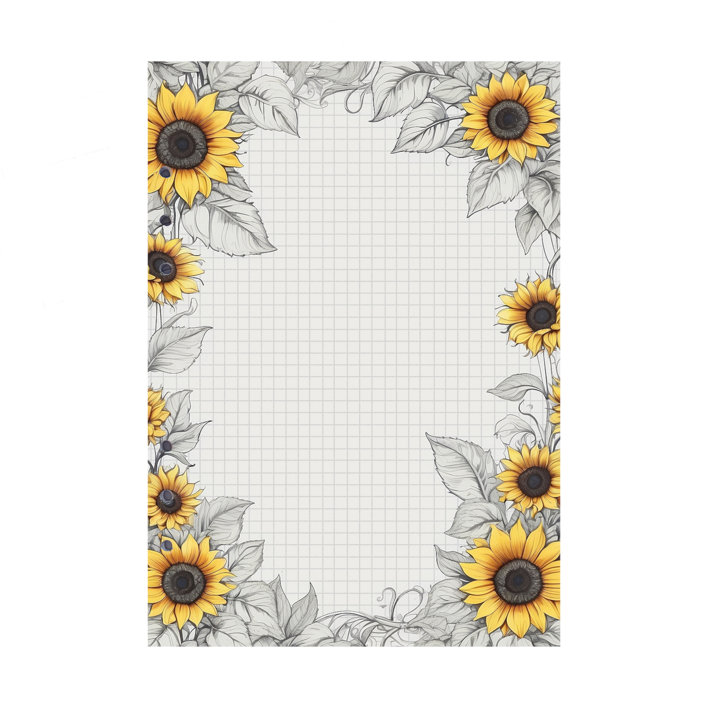 DIN A5 Ringbucheinlagen 6-fach Lochung mit Motiv | Bild Sunflower 47
