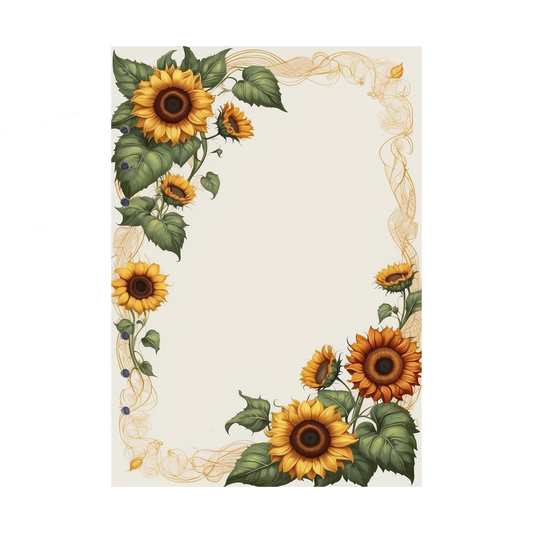 DIN A5 Ringbucheinlagen 6-fach Lochung mit Motiv | Bild Sunflower 48