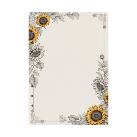 DIN A5 Ringbucheinlagen 6-fach Lochung mit Motiv | Bild Sunflower 49