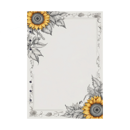 DIN A5 Ringbucheinlagen 6-fach Lochung mit Motiv | Bild Sunflower 50