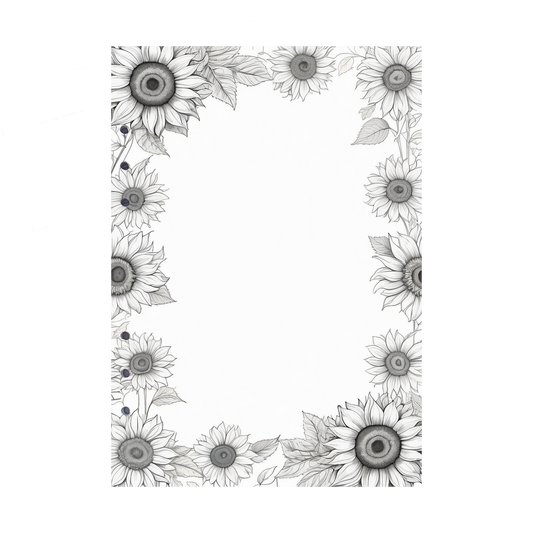 DIN A5 Ringbucheinlagen 6-fach Lochung mit Motiv | Bild Sunflower 53