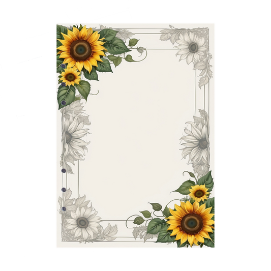 DIN A5 Ringbucheinlagen 6-fach Lochung mit Motiv | Bild Sunflower 54