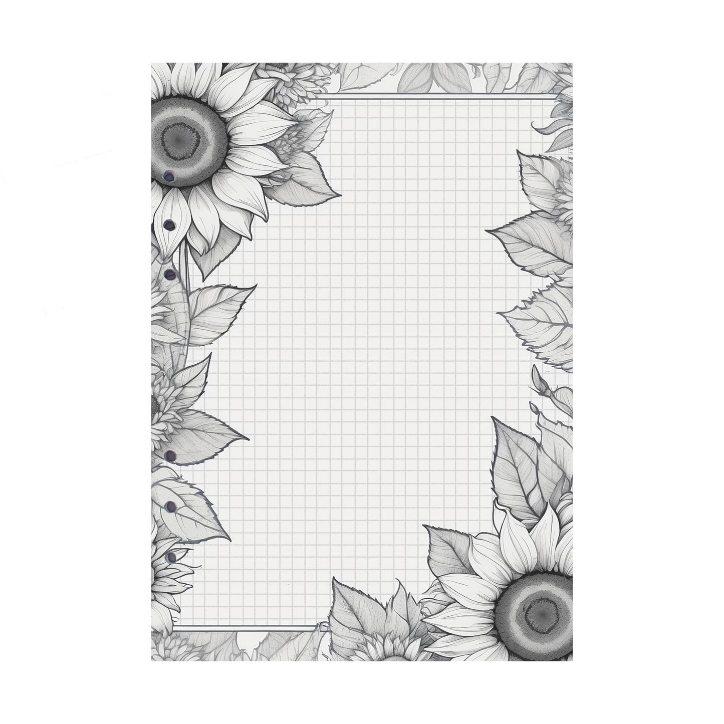 DIN A5 Ringbucheinlagen 6-fach Lochung mit Motiv | Bild Sunflower 55