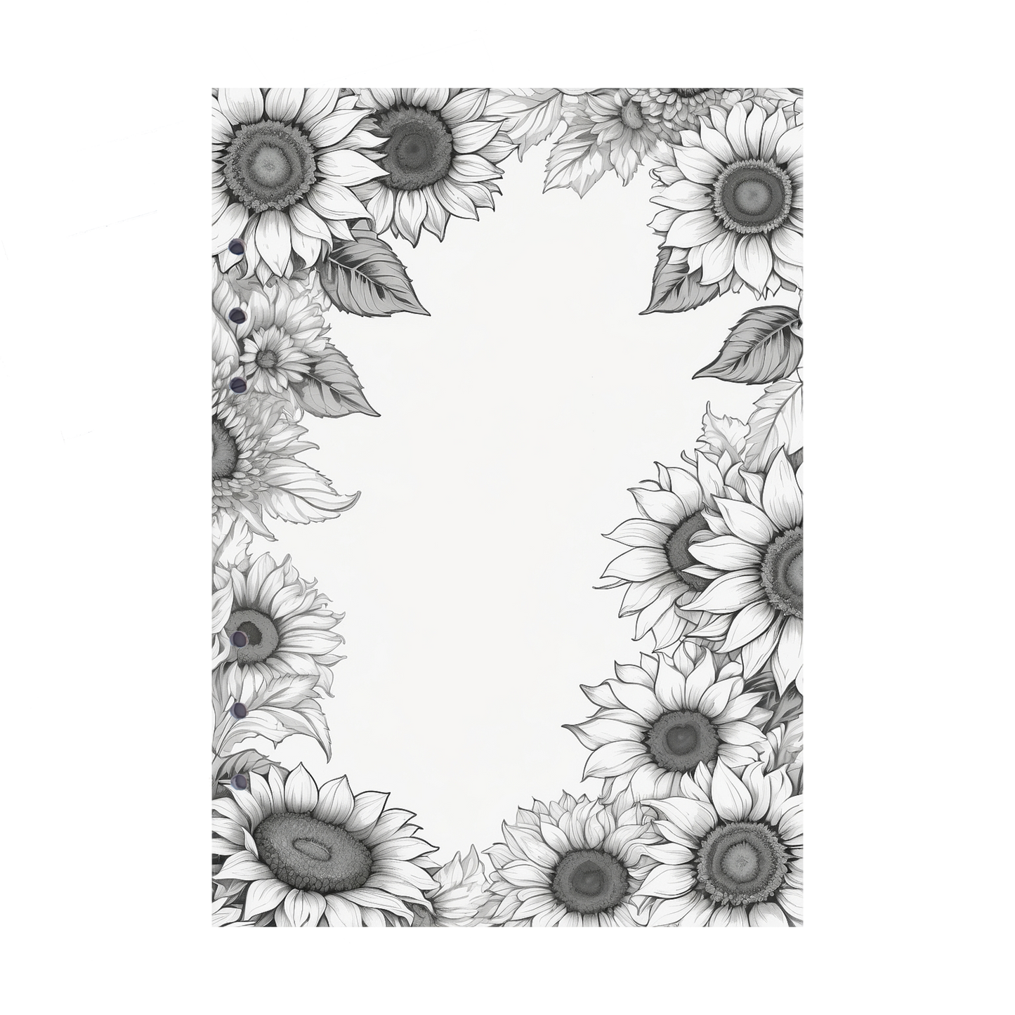 DIN A5 Ringbucheinlagen 6-fach Lochung mit Motiv | Bild Sunflower 56