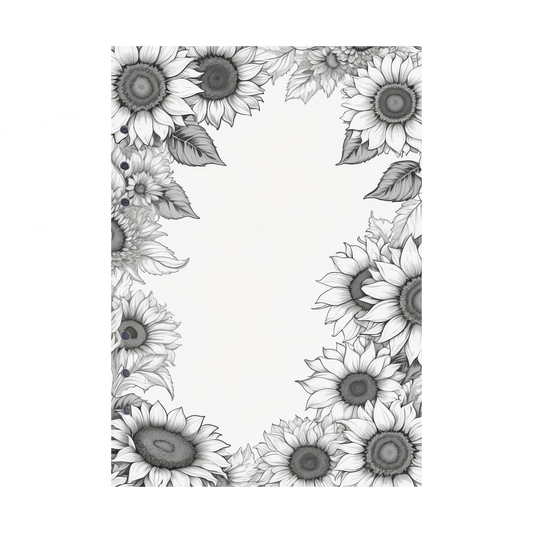 DIN A5 Ringbucheinlagen 6-fach Lochung mit Motiv | Bild Sunflower 56
