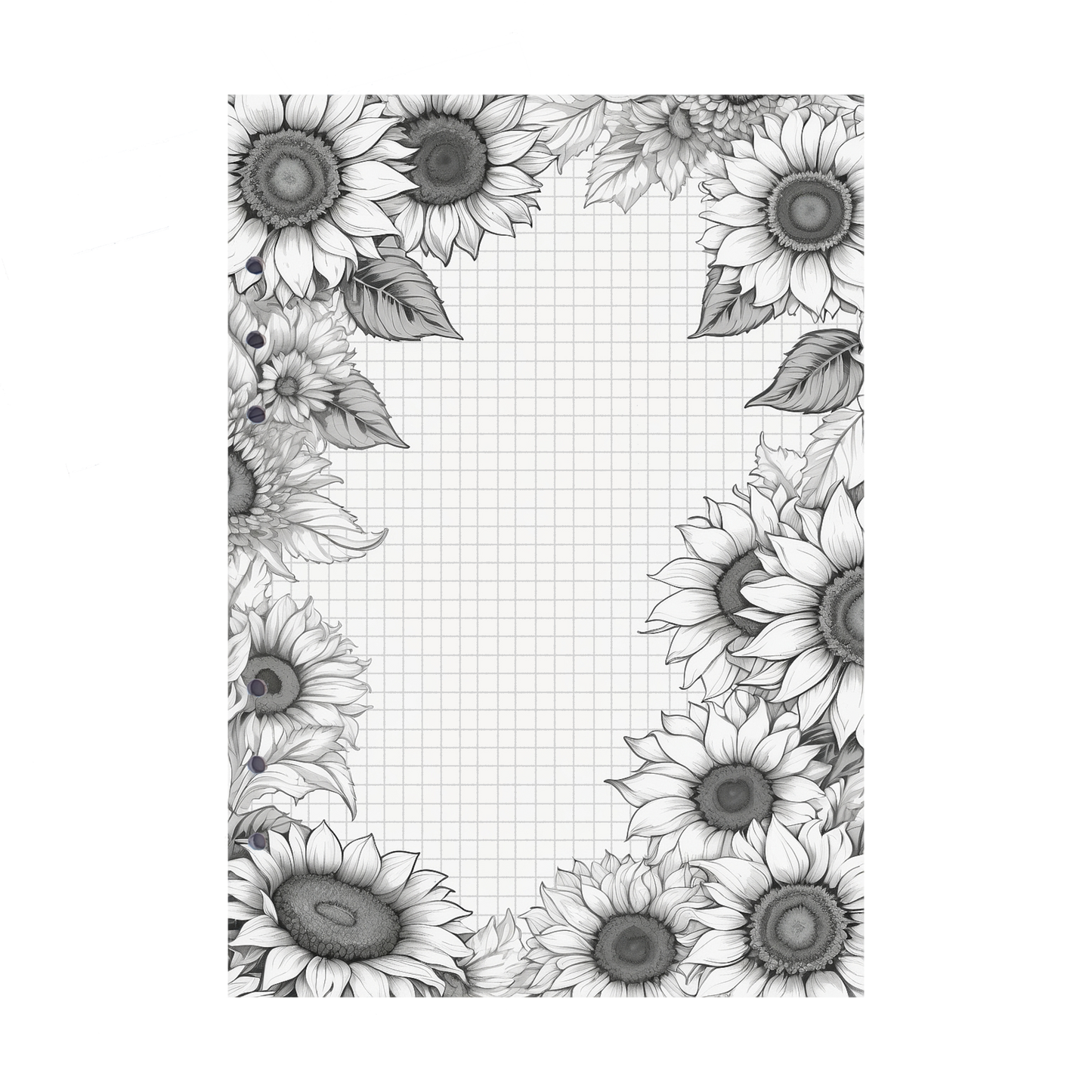 DIN A5 Ringbucheinlagen 6-fach Lochung mit Motiv | Bild Sunflower 56
