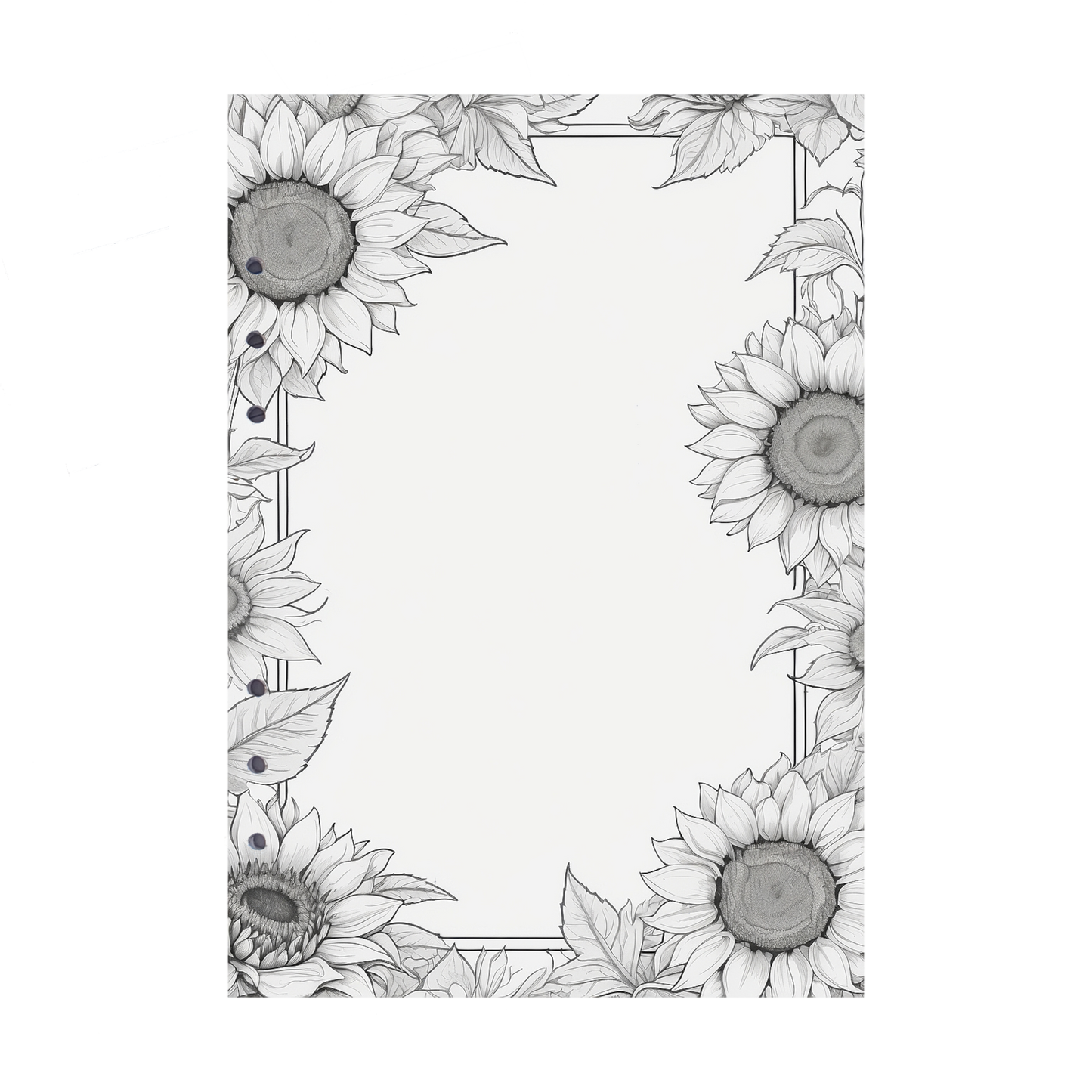 DIN A5 Ringbucheinlagen 6-fach Lochung mit Motiv | Bild Sunflower 57