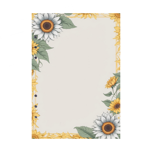 DIN A5 Ringbucheinlagen 6-fach Lochung mit Motiv | Bild Sunflower 58