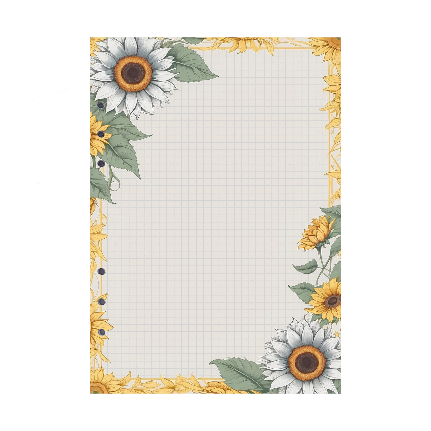DIN A5 Ringbucheinlagen 6-fach Lochung mit Motiv | Bild Sunflower 58