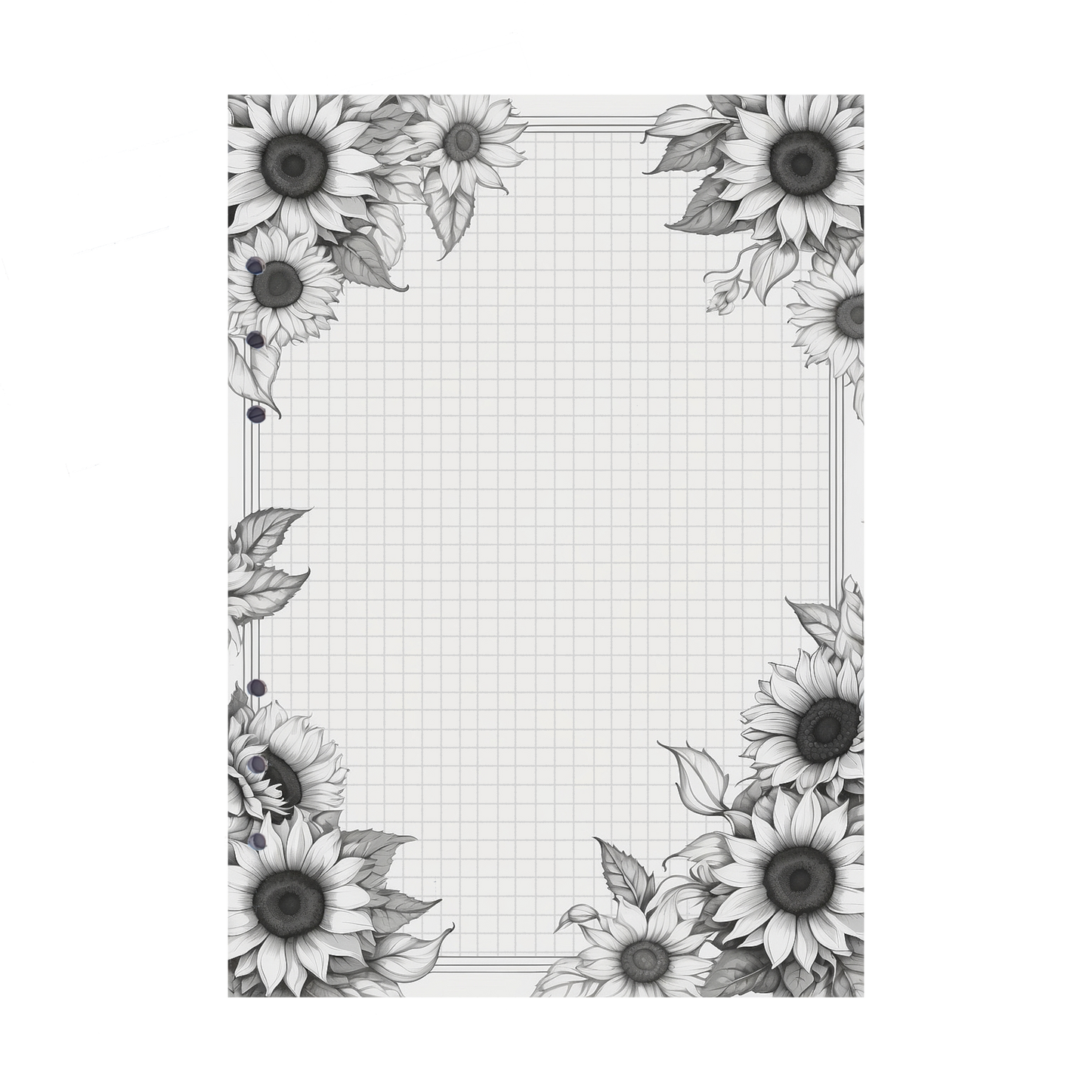 DIN A5 Ringbucheinlagen 6-fach Lochung mit Motiv | Bild Sunflower 59