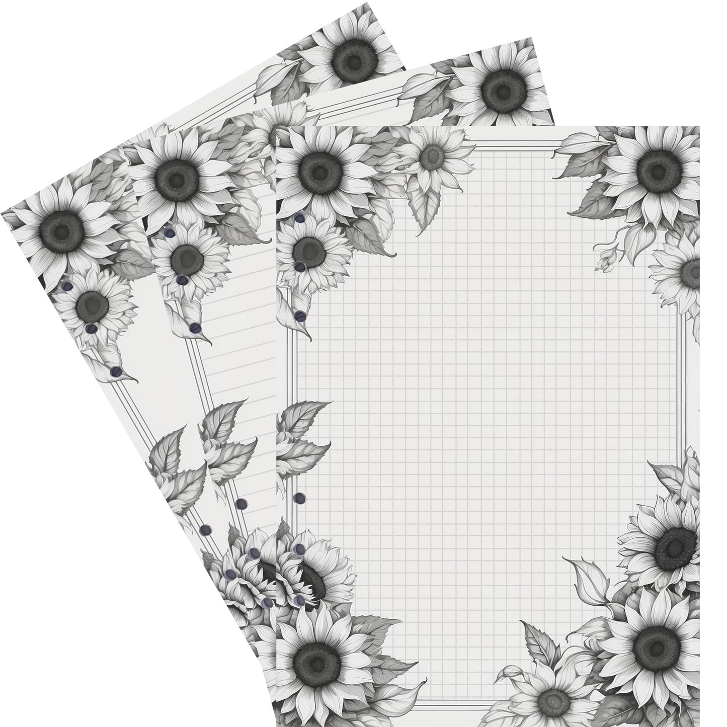 DIN A5 Ringbucheinlagen 6-fach Lochung mit Motiv | Bild Sunflower 59