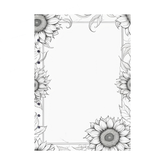 DIN A5 Ringbucheinlagen 6-fach Lochung mit Motiv | Bild Sunflower 6