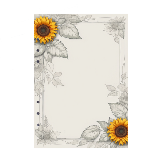 DIN A5 Ringbucheinlagen 6-fach Lochung mit Motiv | Bild Sunflower 61