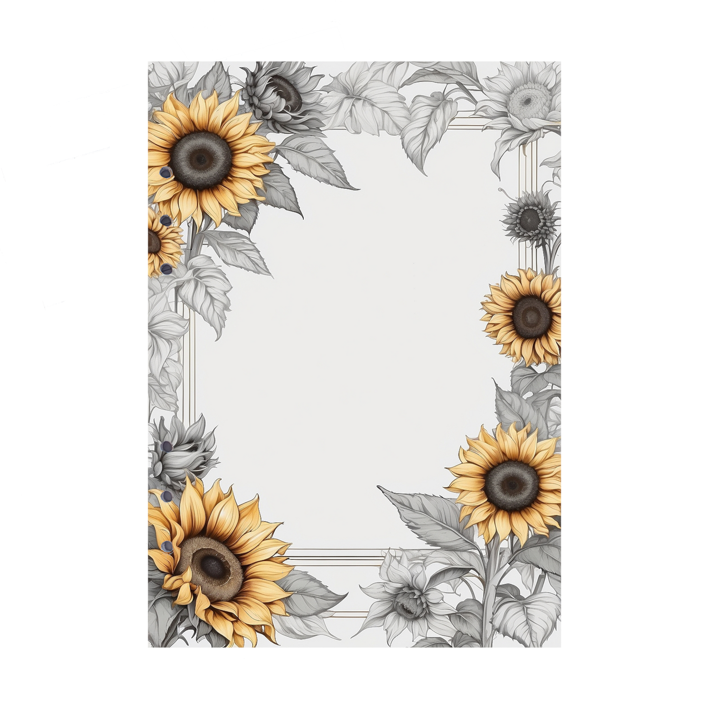 DIN A5 Ringbucheinlagen 6-fach Lochung mit Motiv | Bild Sunflower 62