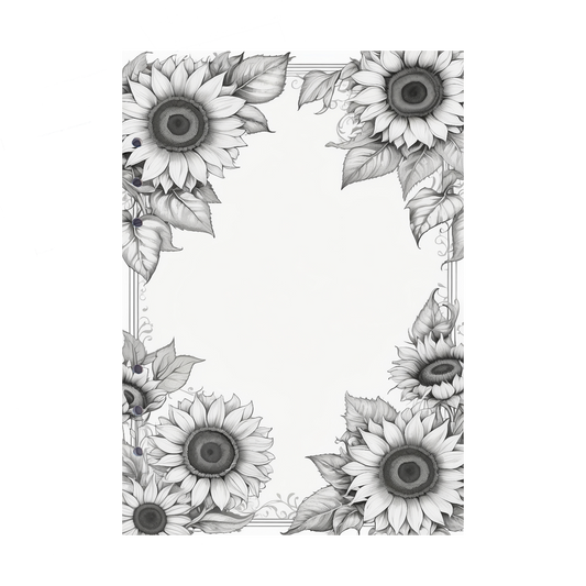 DIN A5 Ringbucheinlagen 6-fach Lochung mit Motiv | Bild Sunflower 63