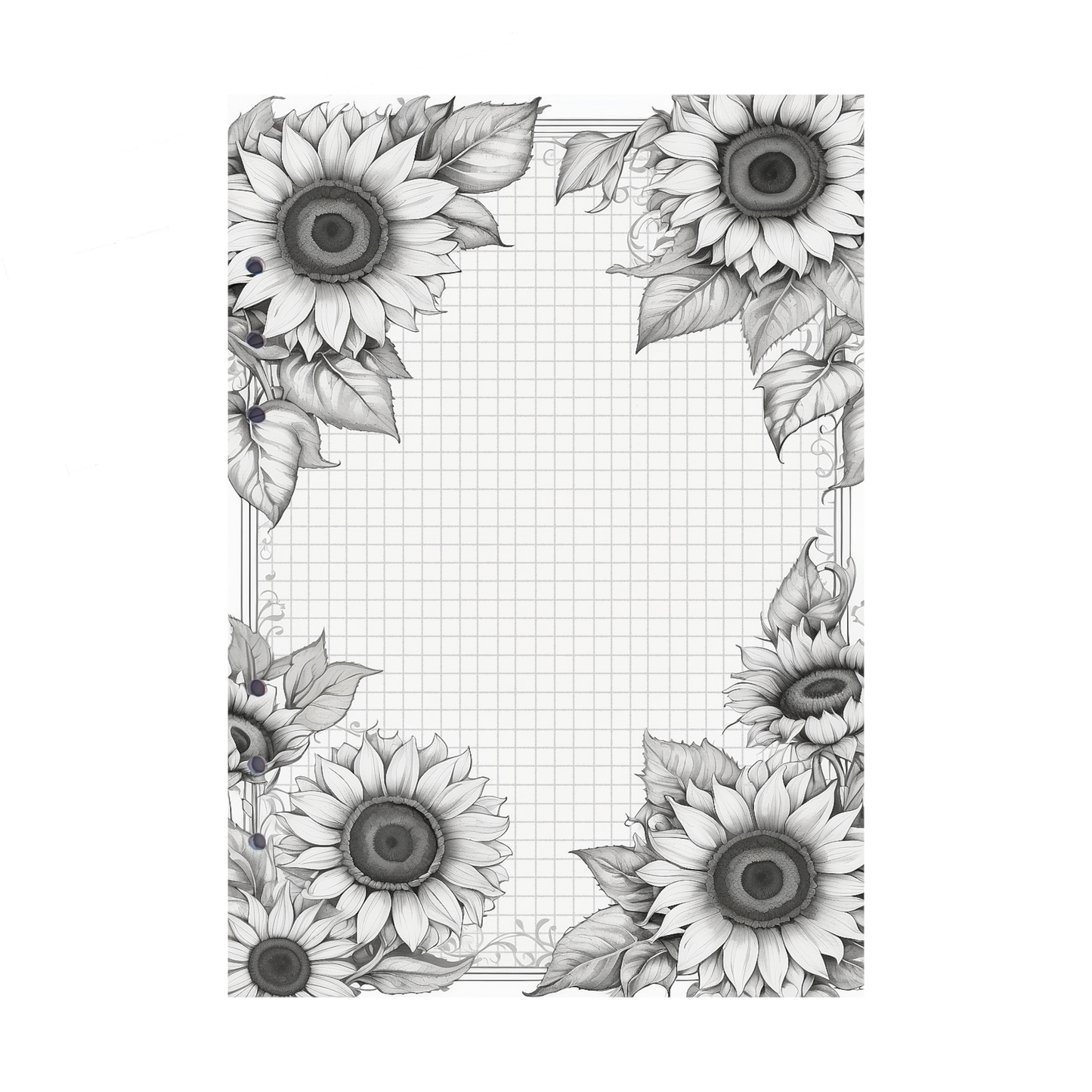 DIN A5 Ringbucheinlagen 6-fach Lochung mit Motiv | Bild Sunflower 63